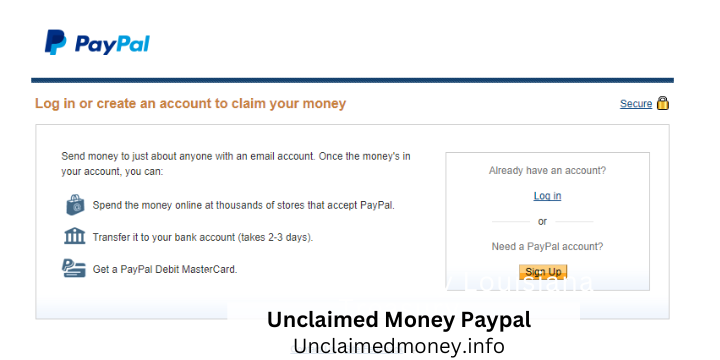 Unclaimed Money Paypal